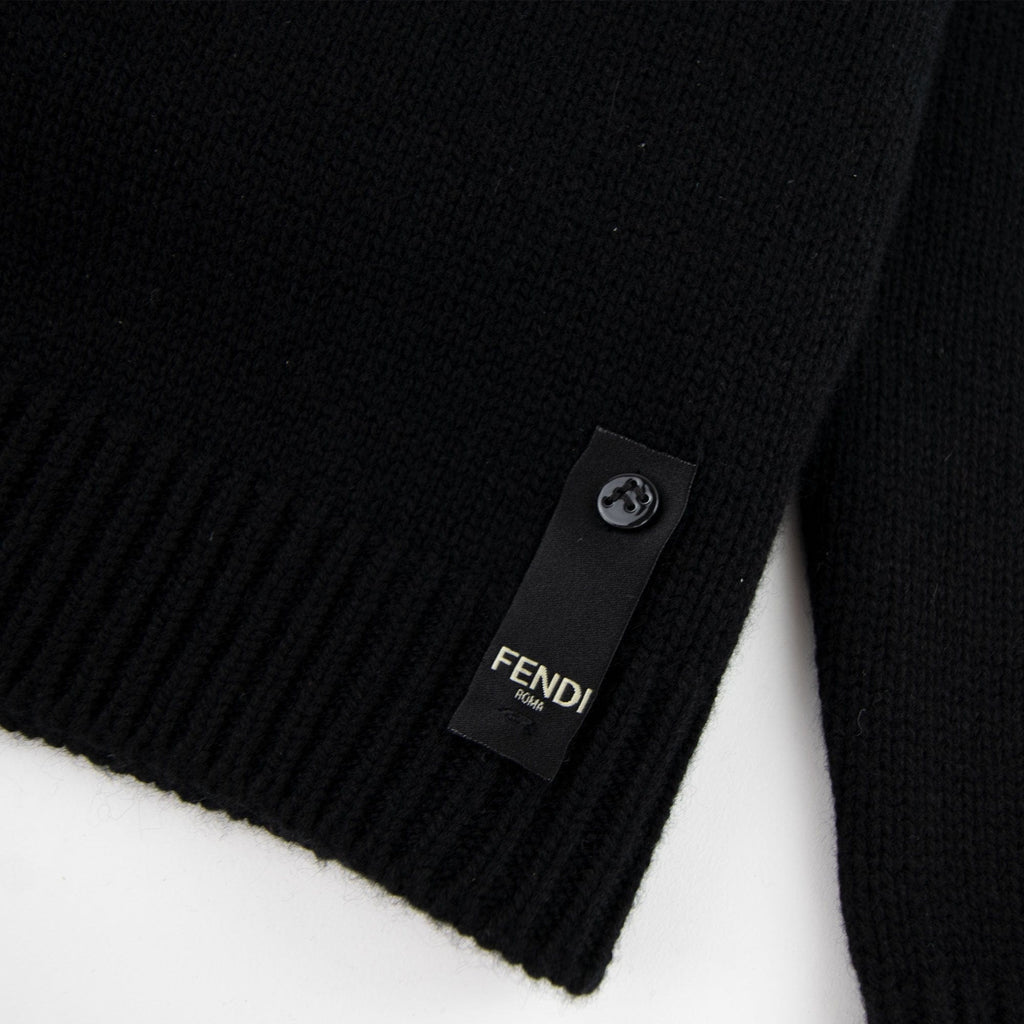 Fendi Logo Cashmere Applique Sweatshirt