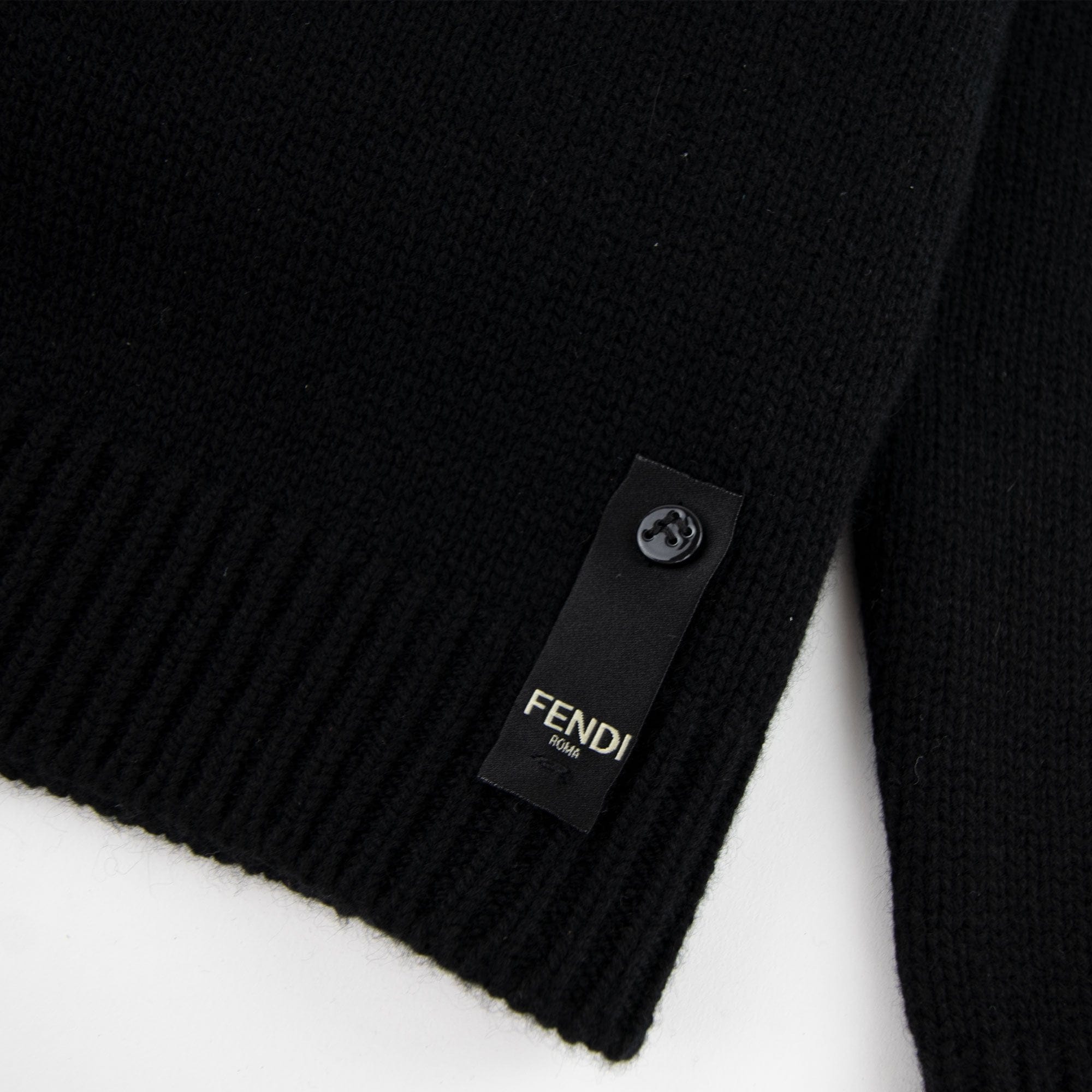 Fendi Logo Cashmere Applique Sweatshirt