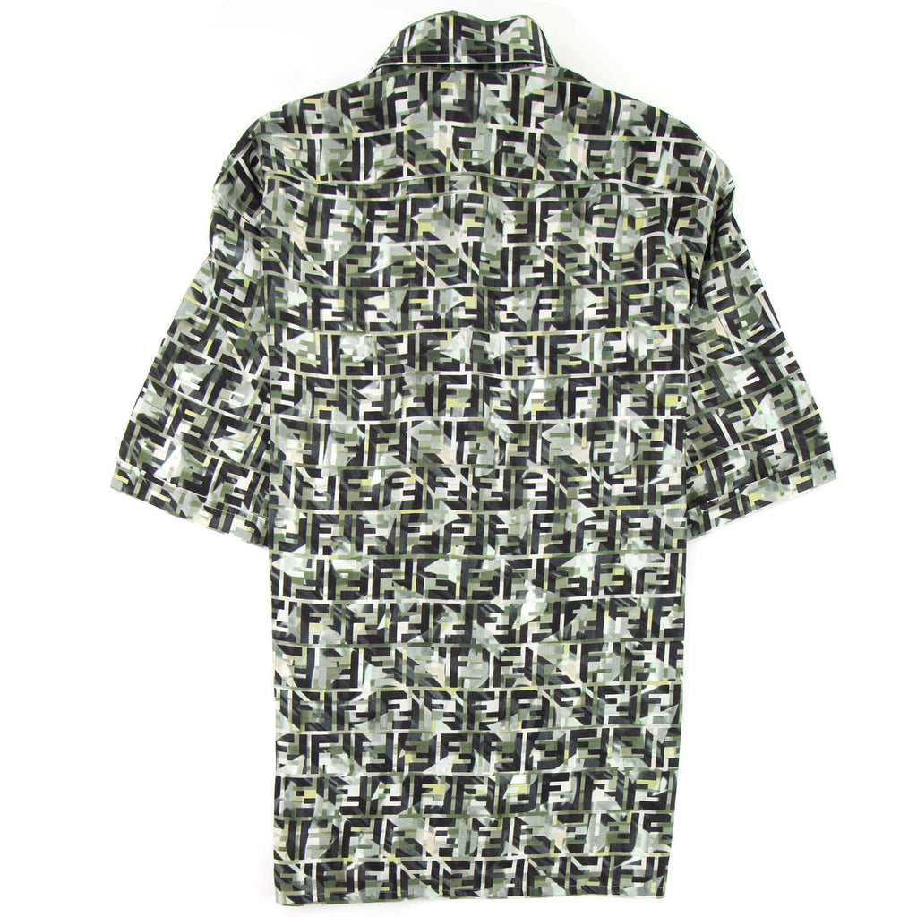Fendi Camouflage FF Print Shirt Green