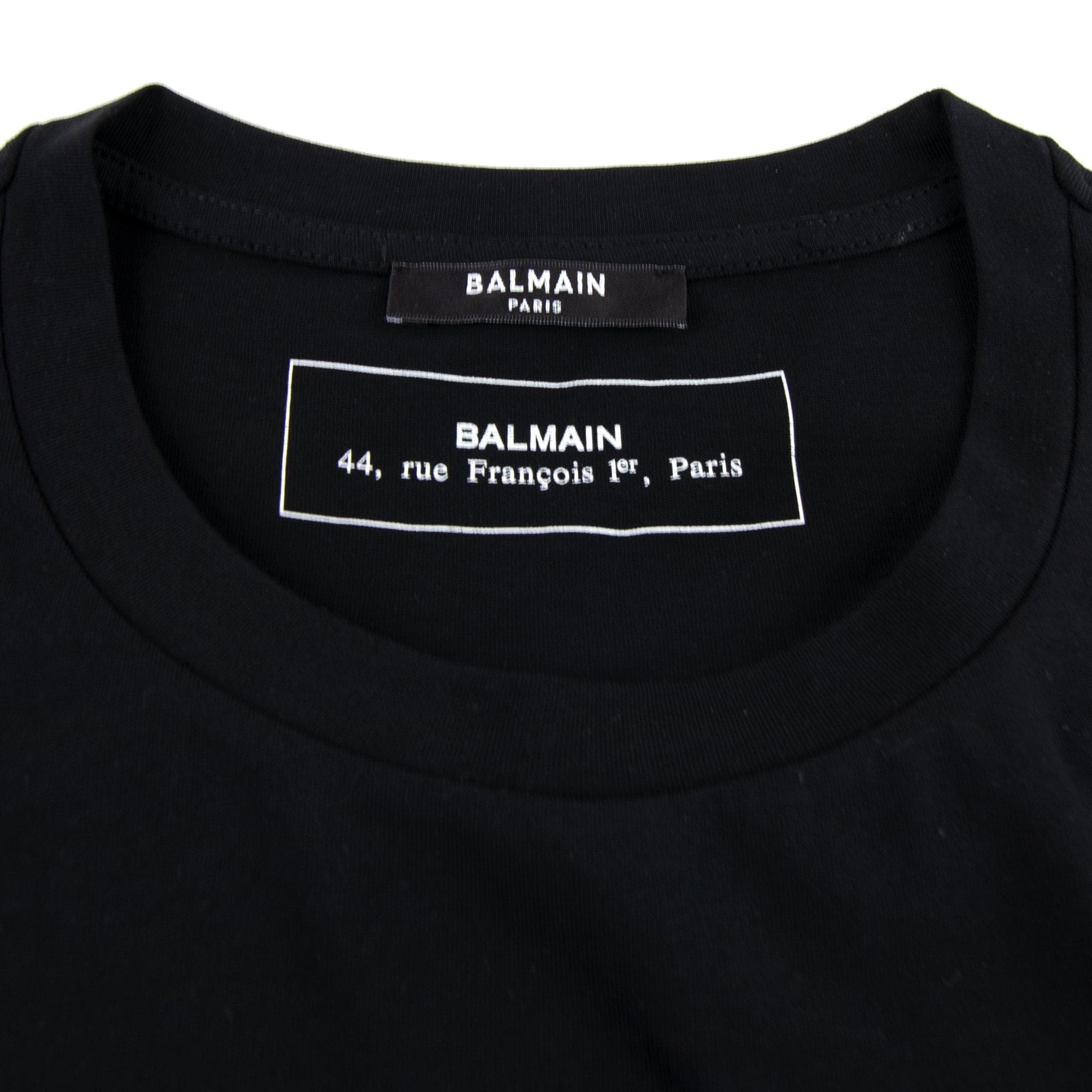 Balmain Logo Cotton T-shirt Black/Gold