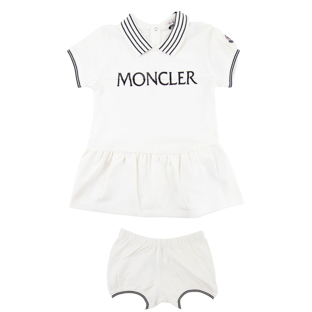 Moncler Junior Logo Skirt All In One White
