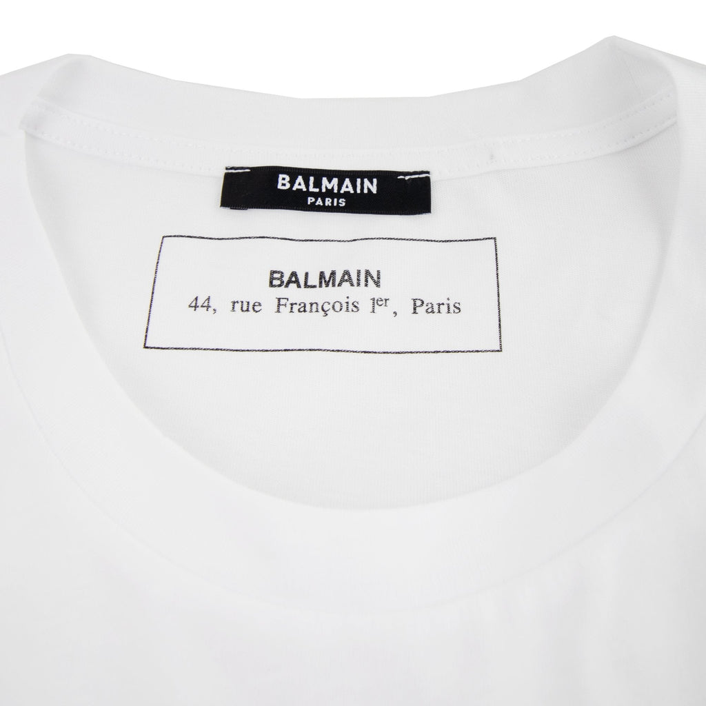 Balmain Logo Cotton T-shirt White