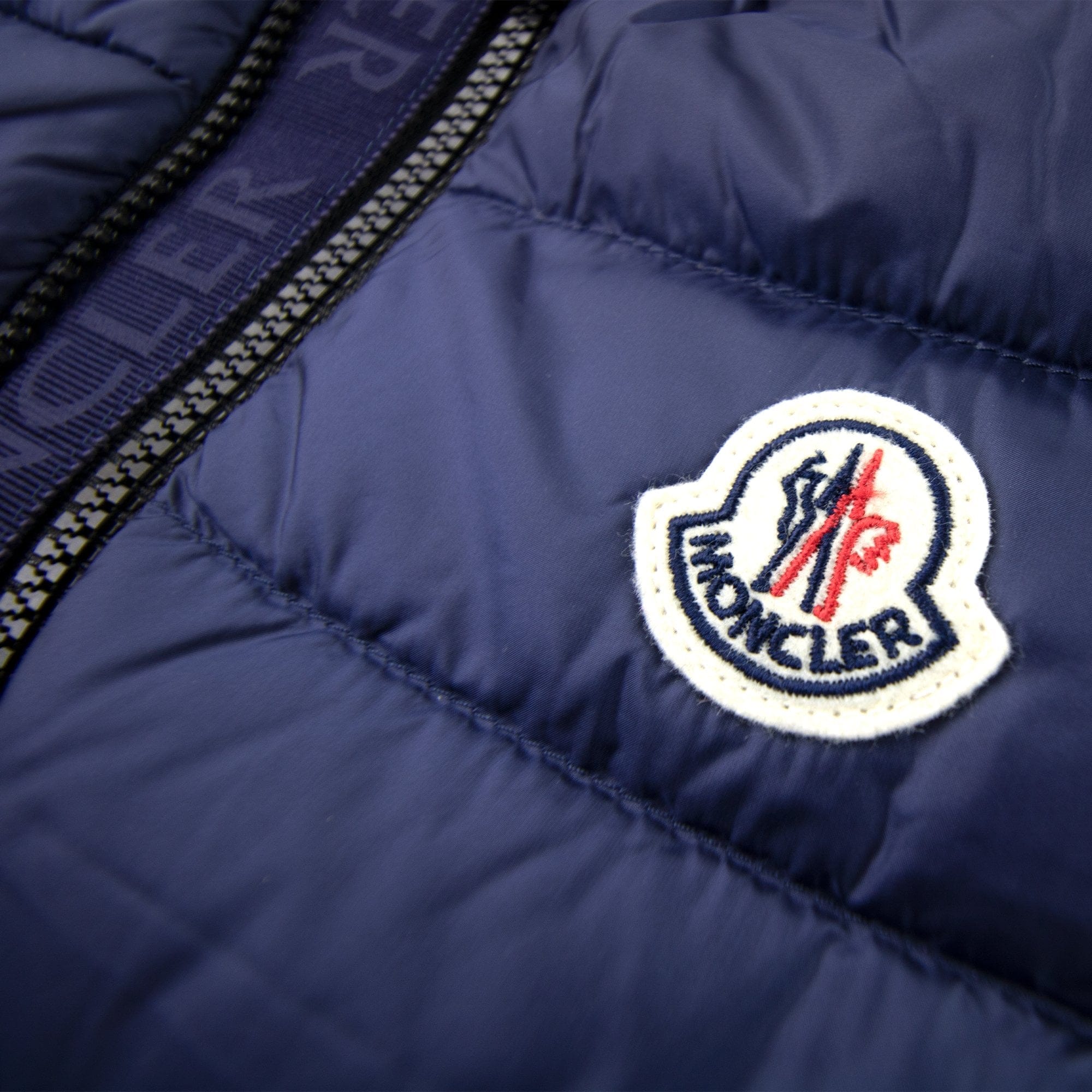 Moncler Junior Christie Hooded Gilet Navy Blue