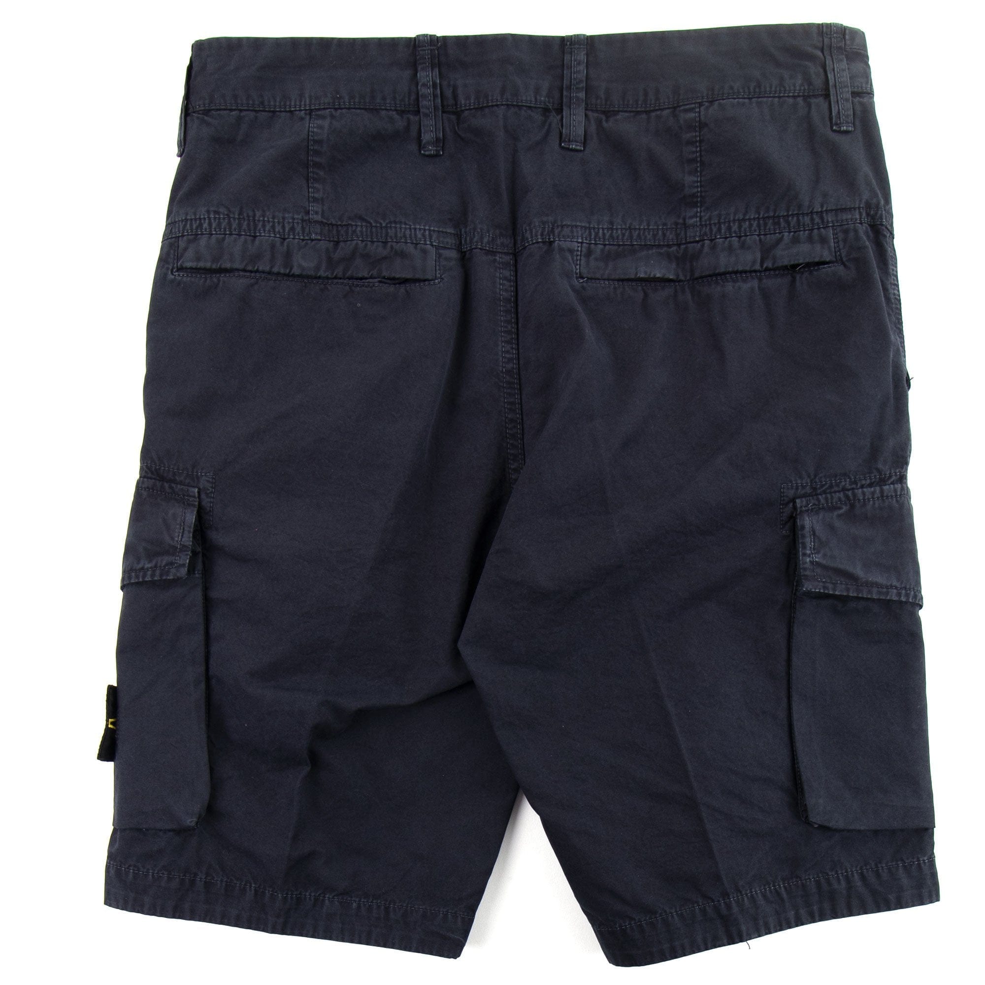 Stone Island L07WA 'OLD' Dye Treatment Bermuda Shorts Navy V0120