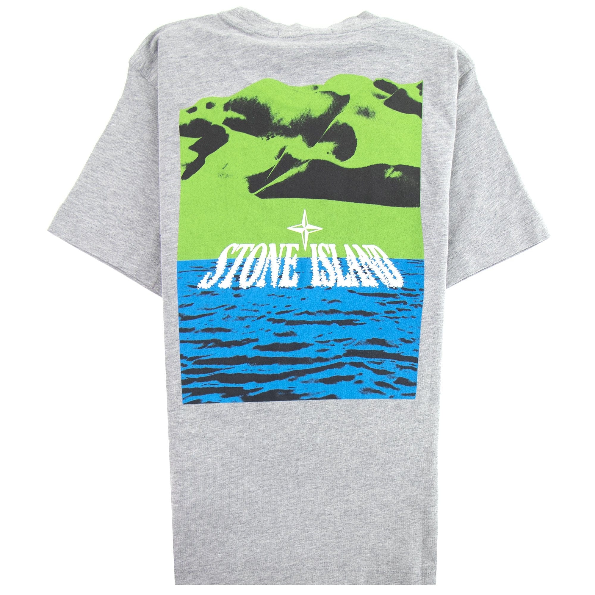 Stone Island Junior 21054 Digital Landscape T-shirt Grey V0M64