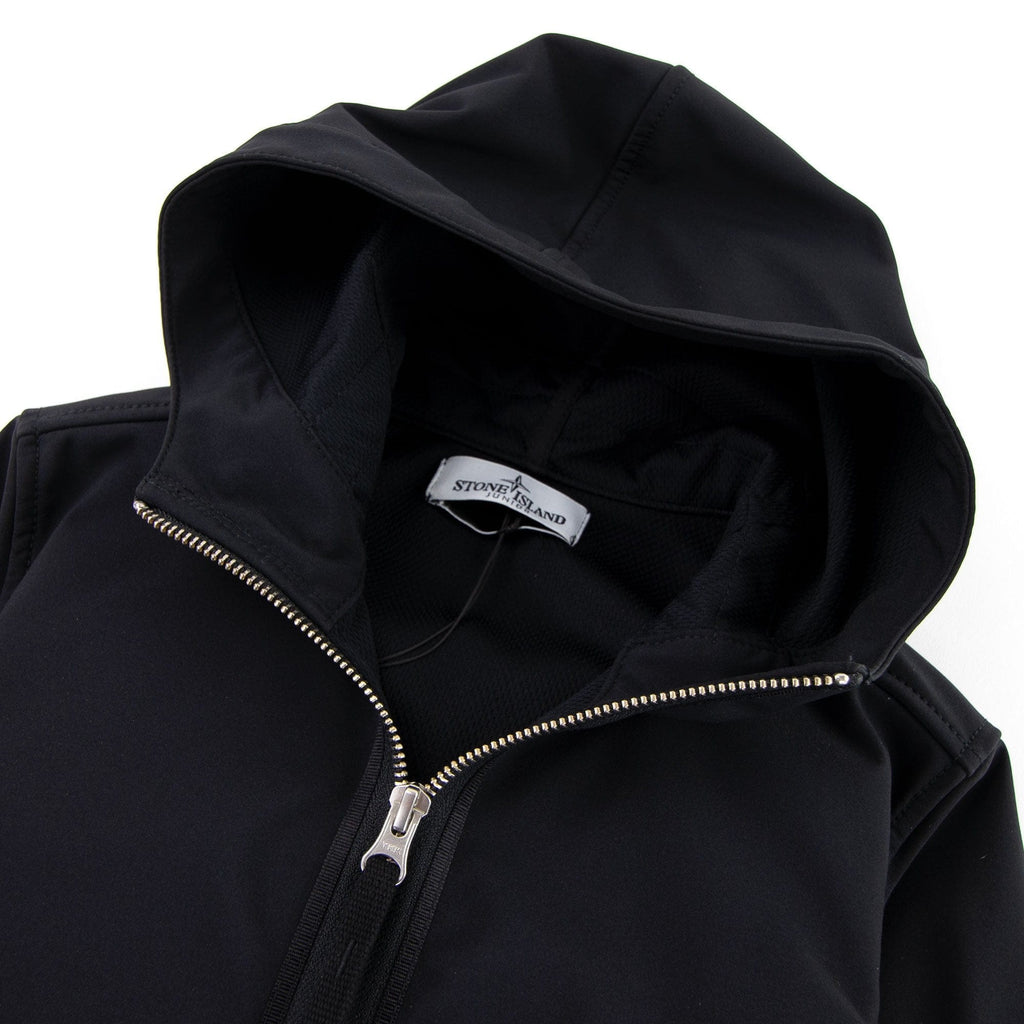 Stone Island Junior 40734 Light Soft Shell-r Jacket Black V0029