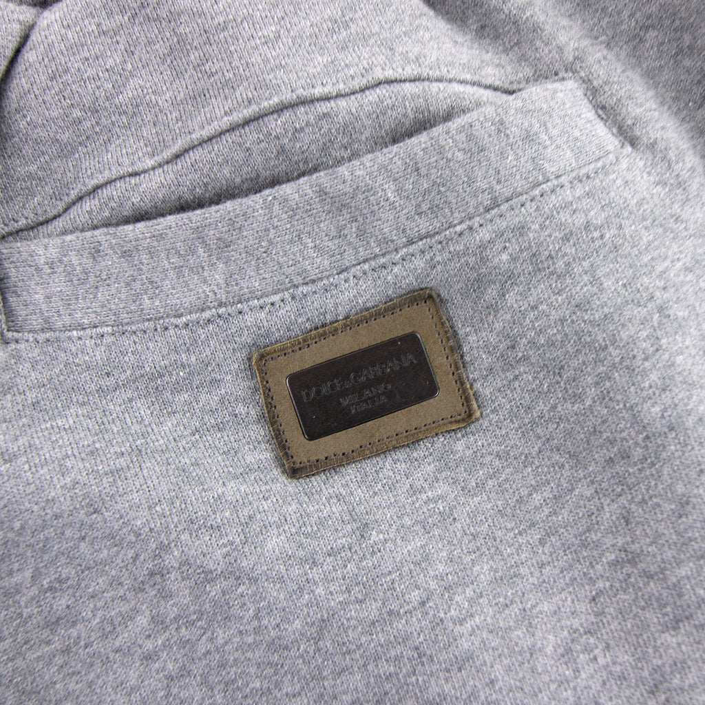Dolce &amp; Gabbana Metal Logo Straight Cuff Pants Grey S8291