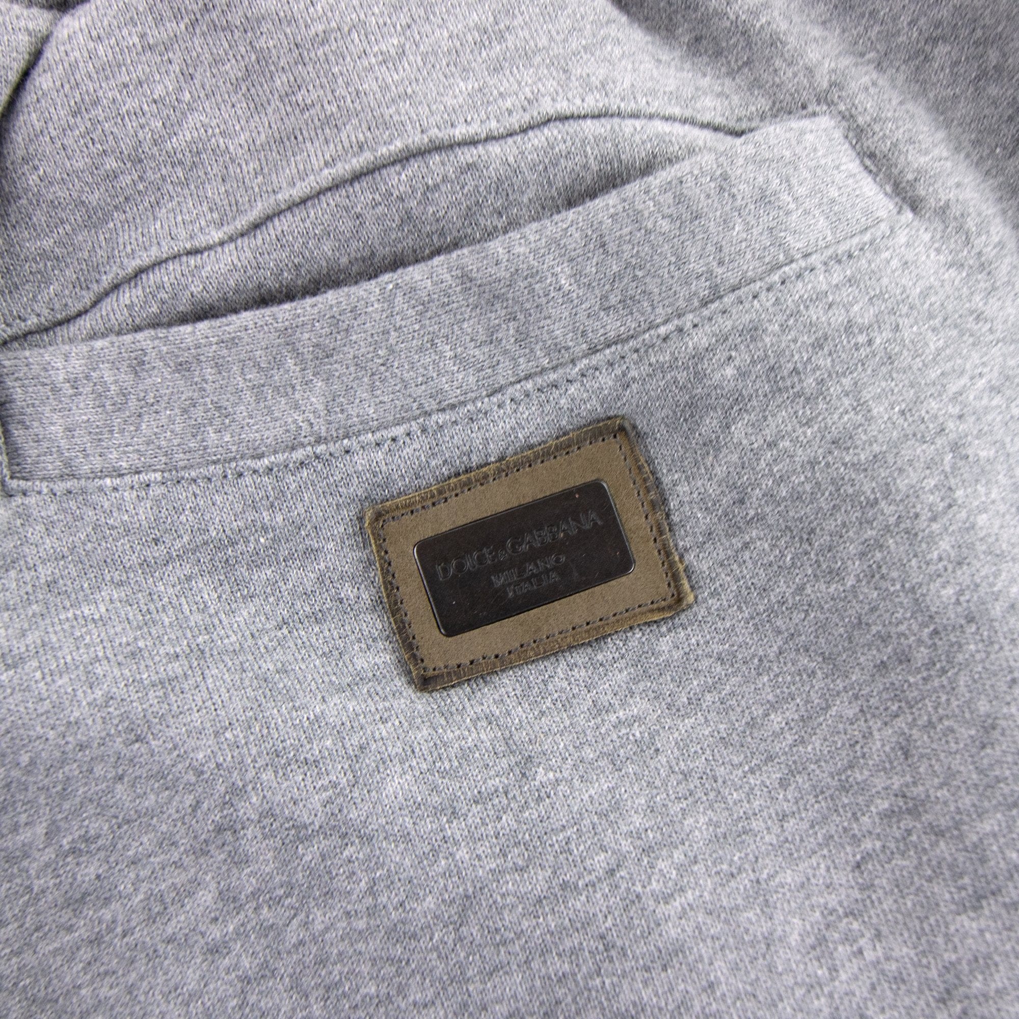 Dolce &amp; Gabbana Metal Logo Straight Cuff Pants Grey S8291