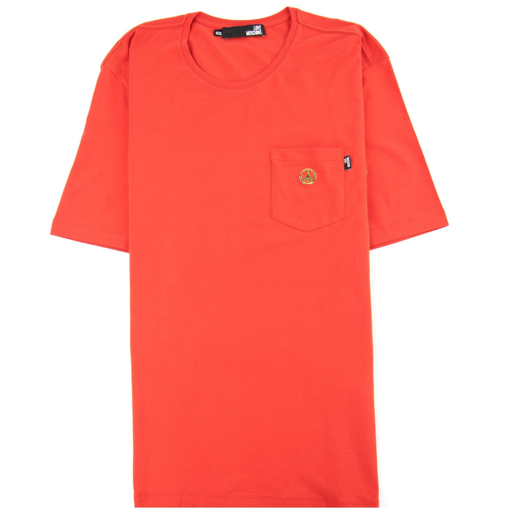 Love Moschino Gold Logo T-shirt Red