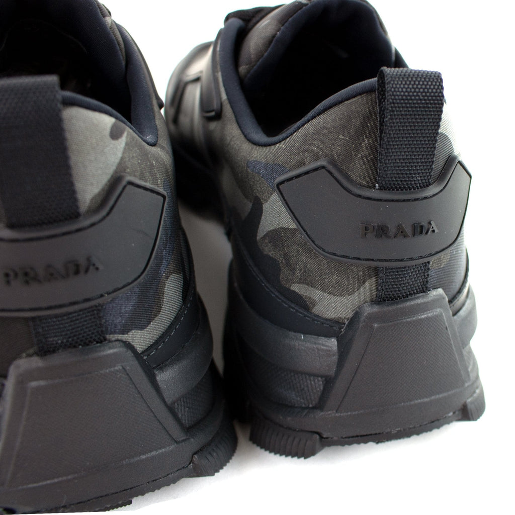 Prada Nylon Camo Trainers Black