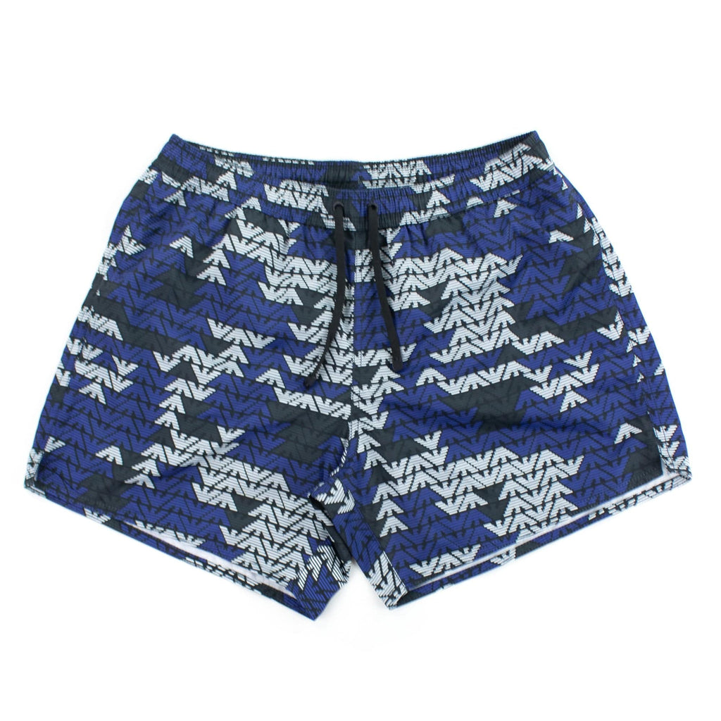 Ea7 All Over Logo Swimming Shorts Black