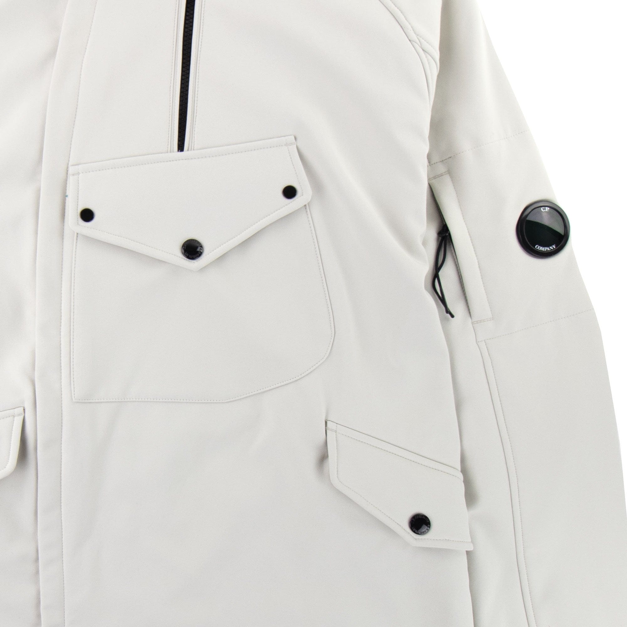 Cp Company Multi Pocket Soft Shell Jacket White