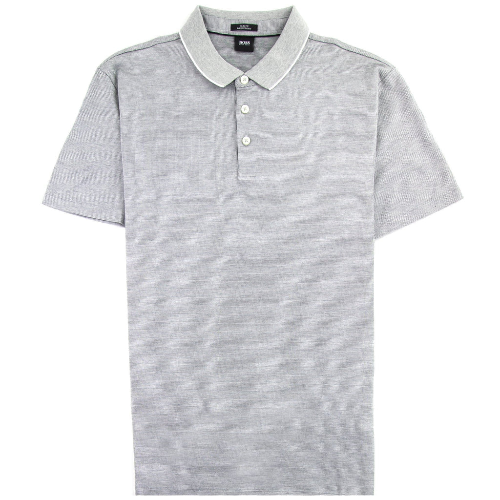 Hugo Boss Pelham Short Sleeve Polo Shirt Grey