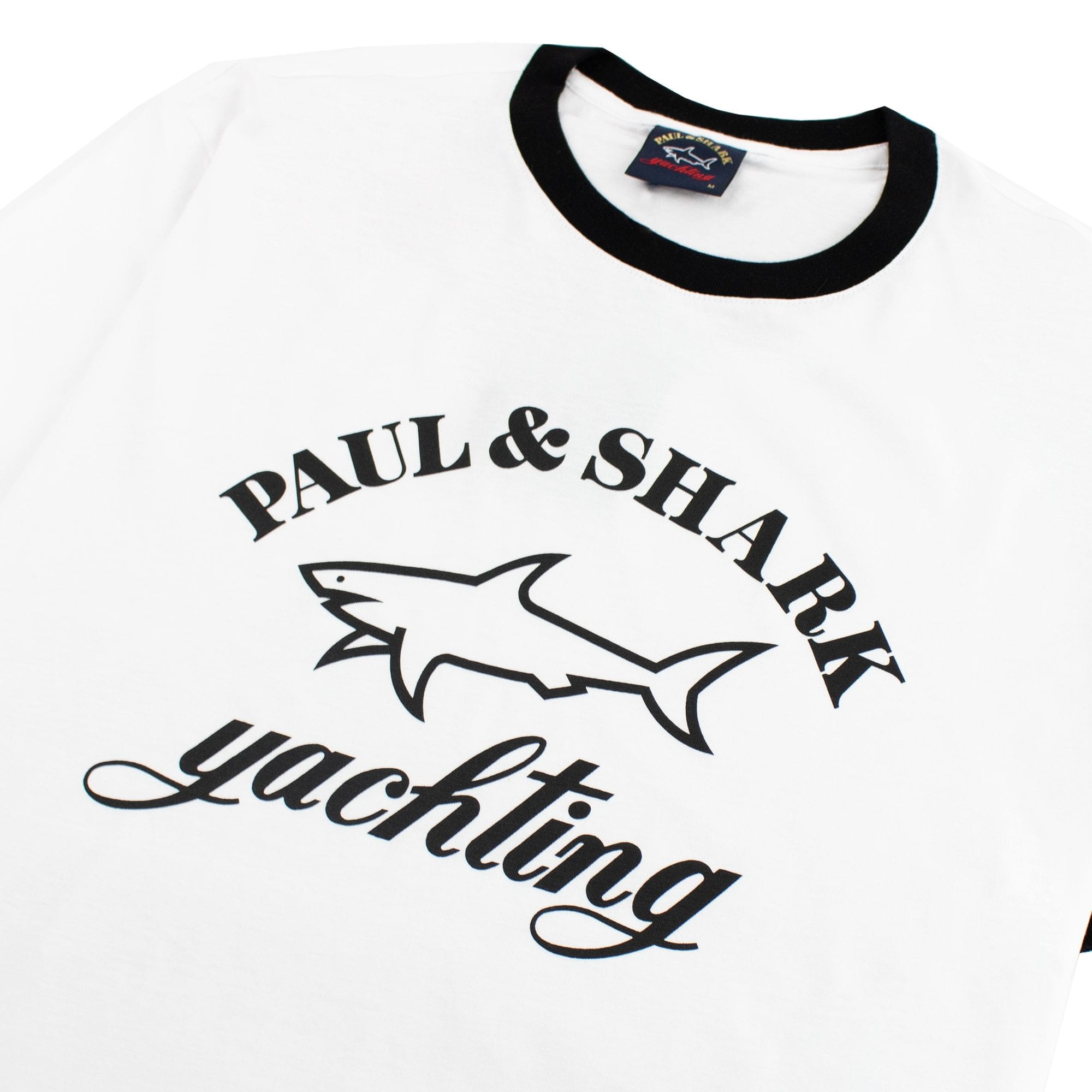 Paul And Shark Logo Print Ringer T-shirt White