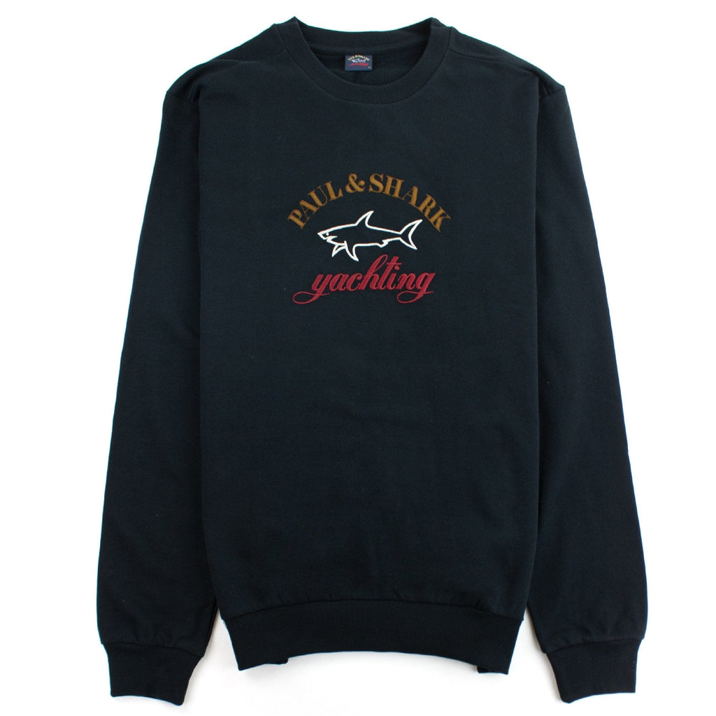 Paul And Shark Embroidered Logo Organic Cotton Sweatshirt Black