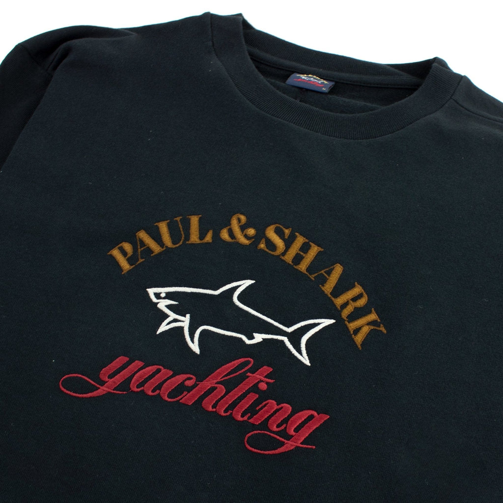 Paul And Shark Embroidered Logo Organic Cotton Sweatshirt Black