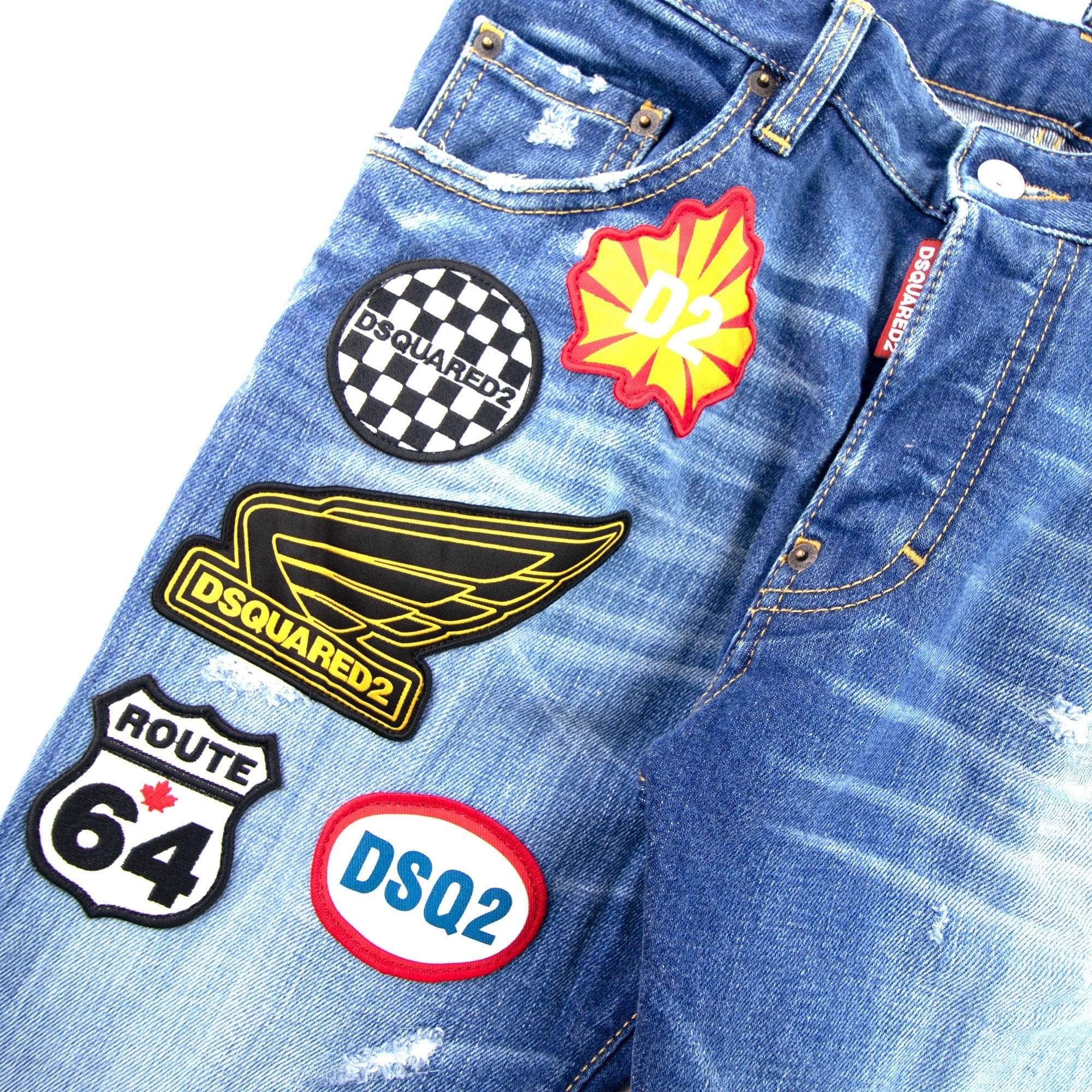 Dsquared2 Patch Logos Skater Jeans Denim 470