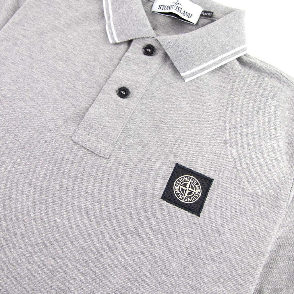 Stone Island 22s18 Slim Fit Polo Shirt Grey V0m64