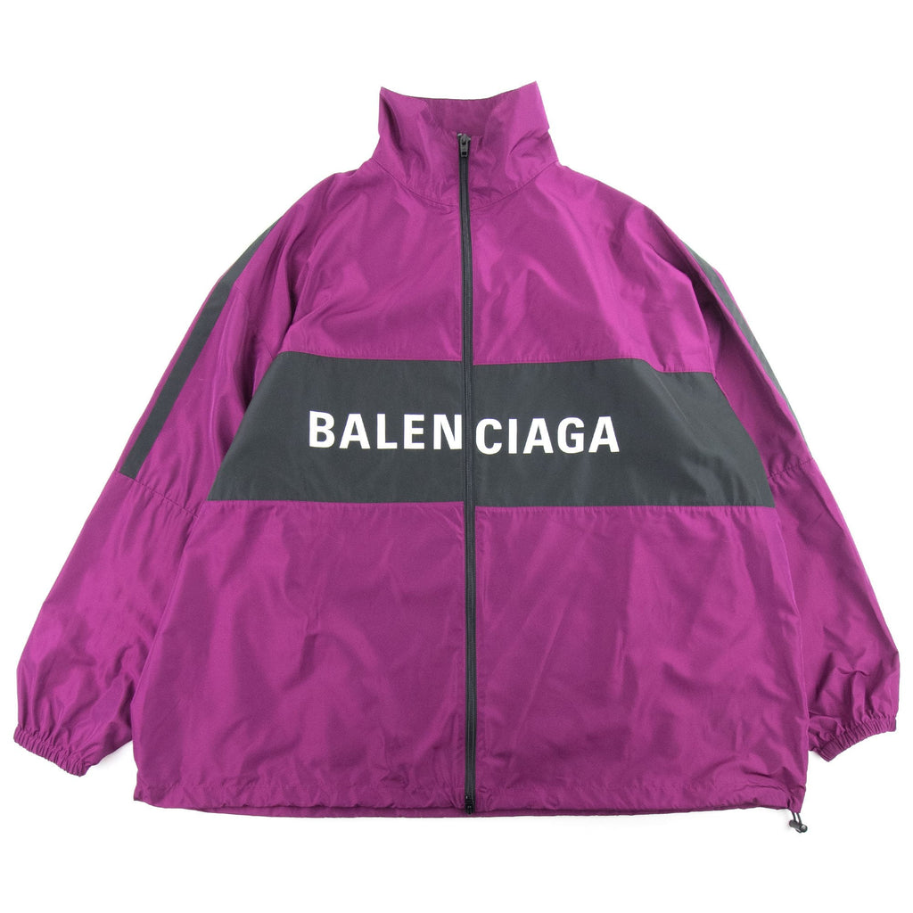 Balenciaga Nylon Logo Tracksuit Jacket Purple