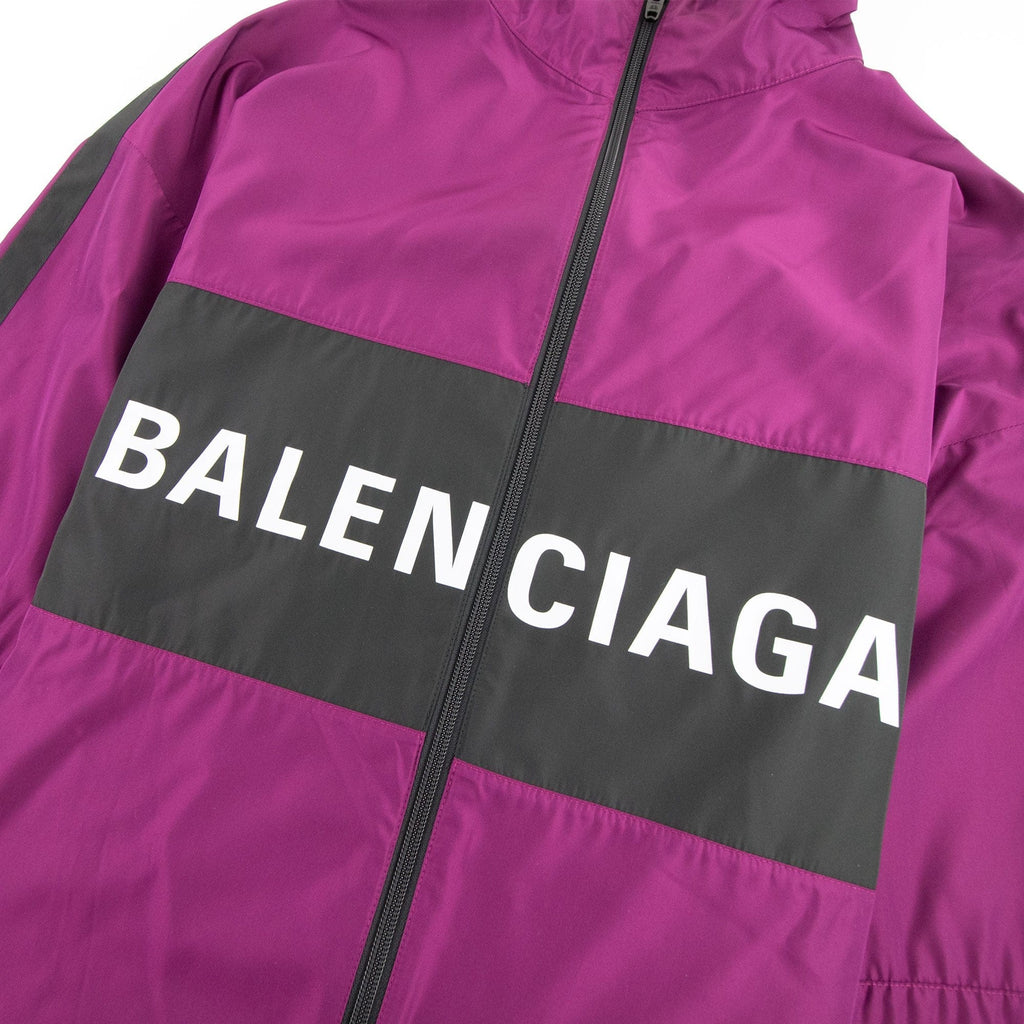 Balenciaga Nylon Logo Tracksuit Jacket Purple