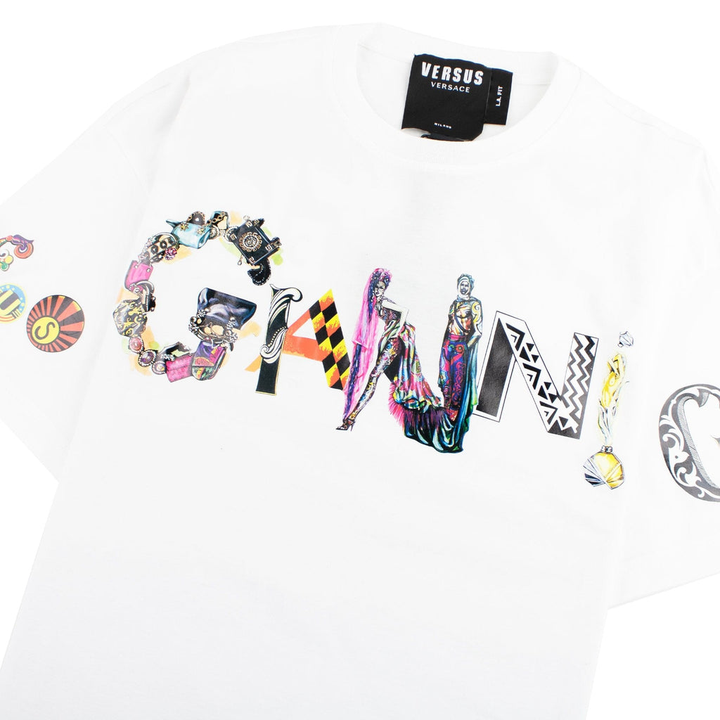 Versace Versus La Fit Gianni Print T-shirt White