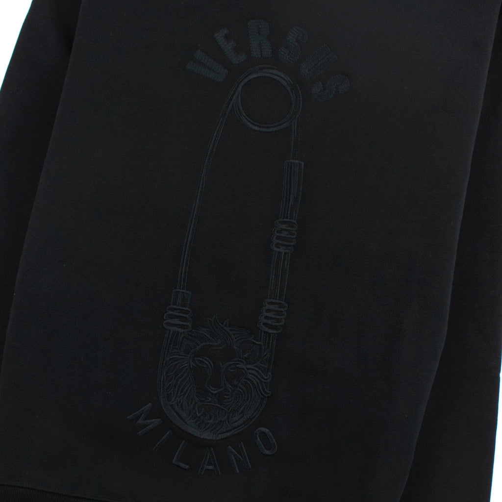 Versace Versus Embroidered Pin Sweatshirt Black