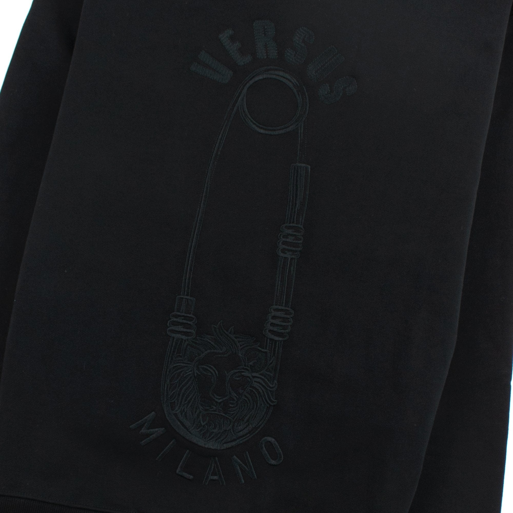 Versace Versus Embroidered Pin Sweatshirt Black