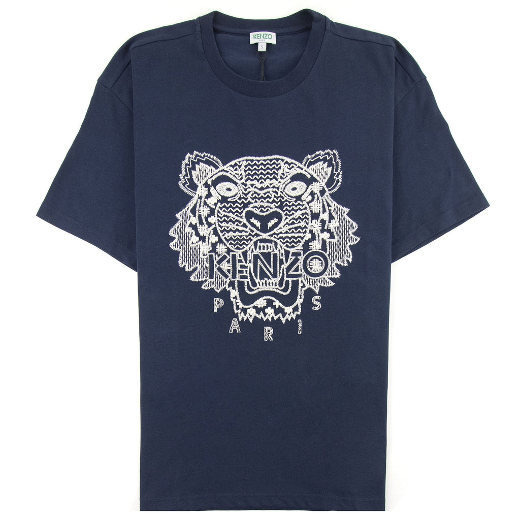 Kenzo Shibori Tiger Skate Tee Midnight Blue