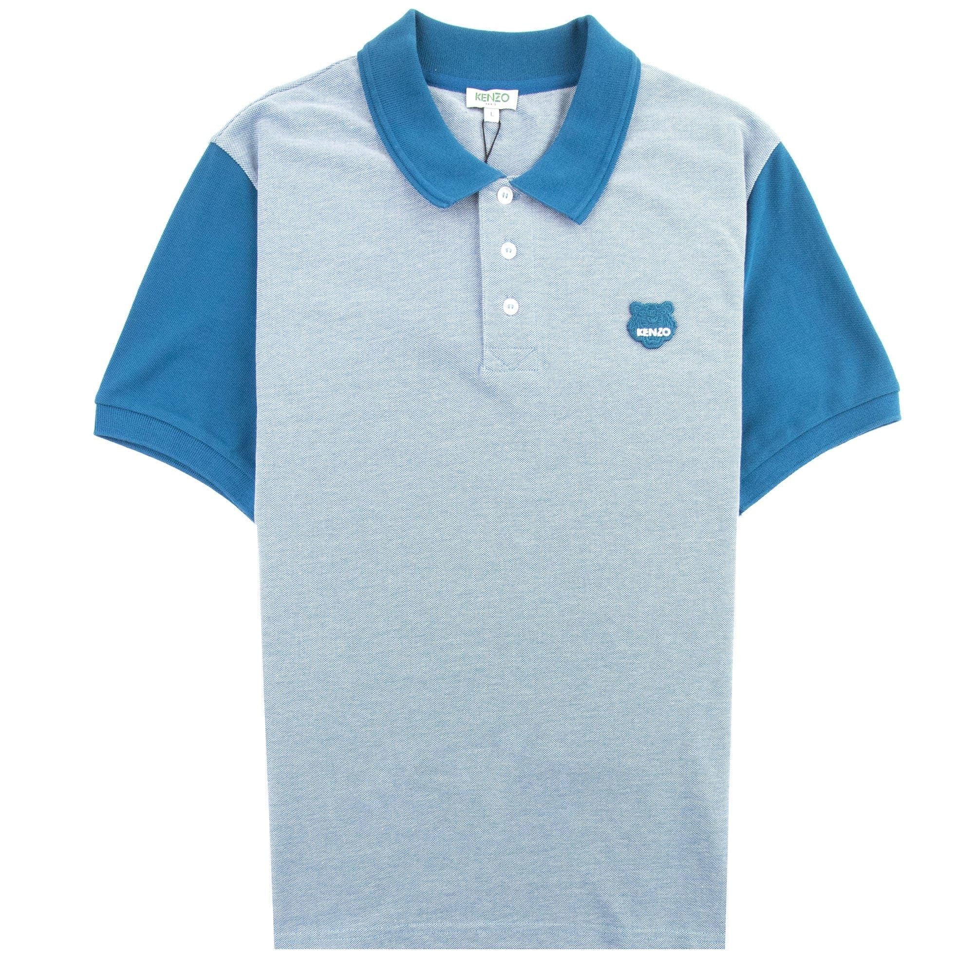 Kenzo Fitted Tiger Polo Shirt Blue