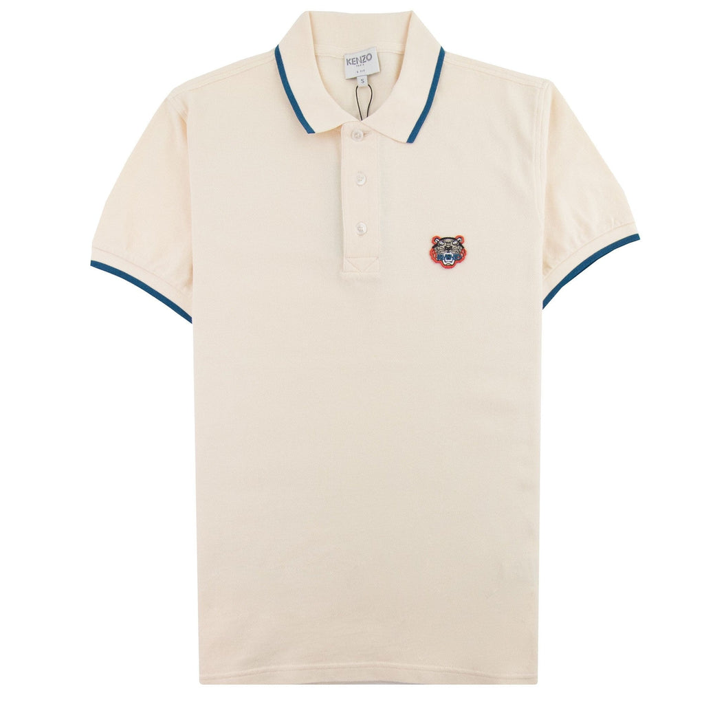 Kenzo Tiger Crest K Fit Polo Ecru