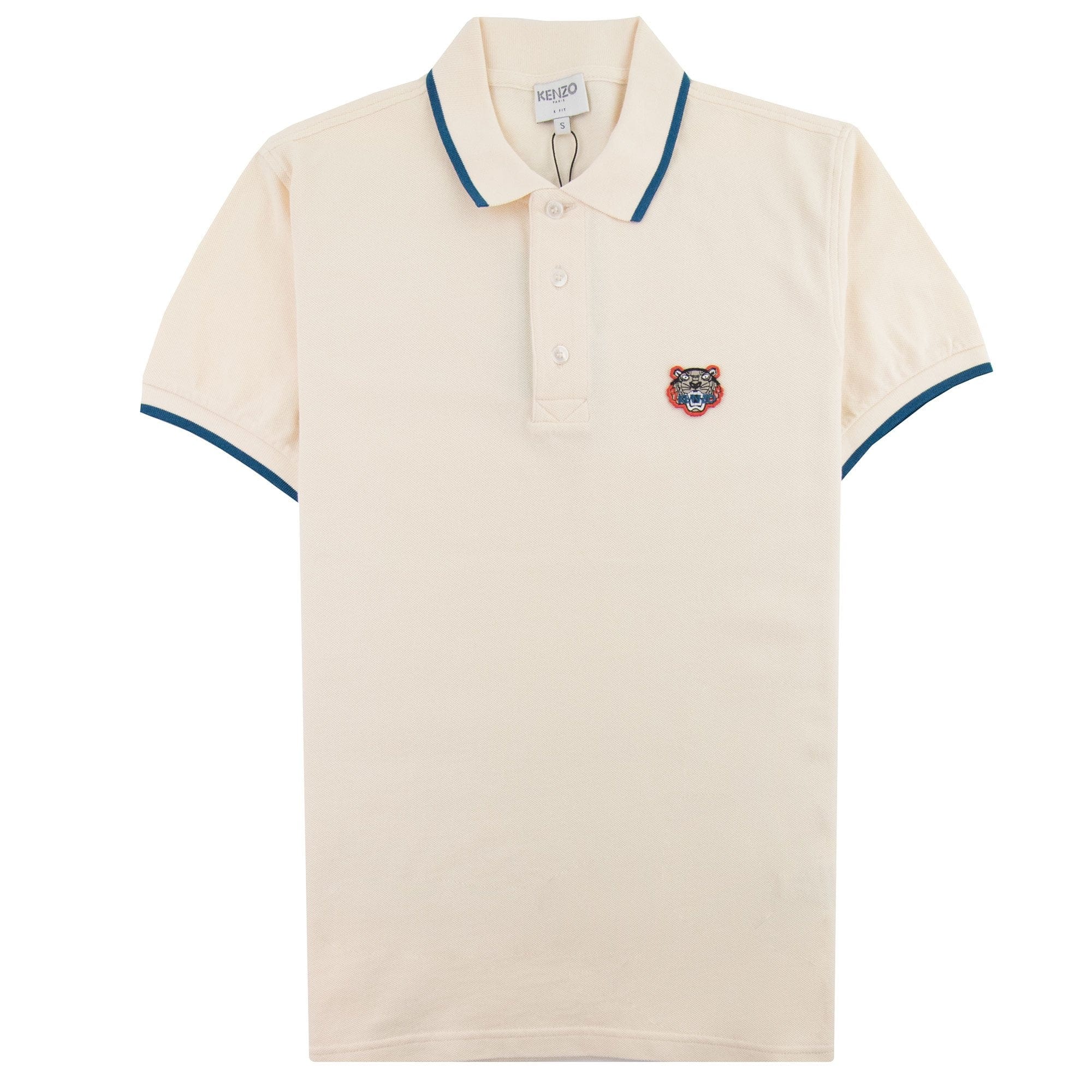 Kenzo Tiger Crest K Fit Polo Ecru