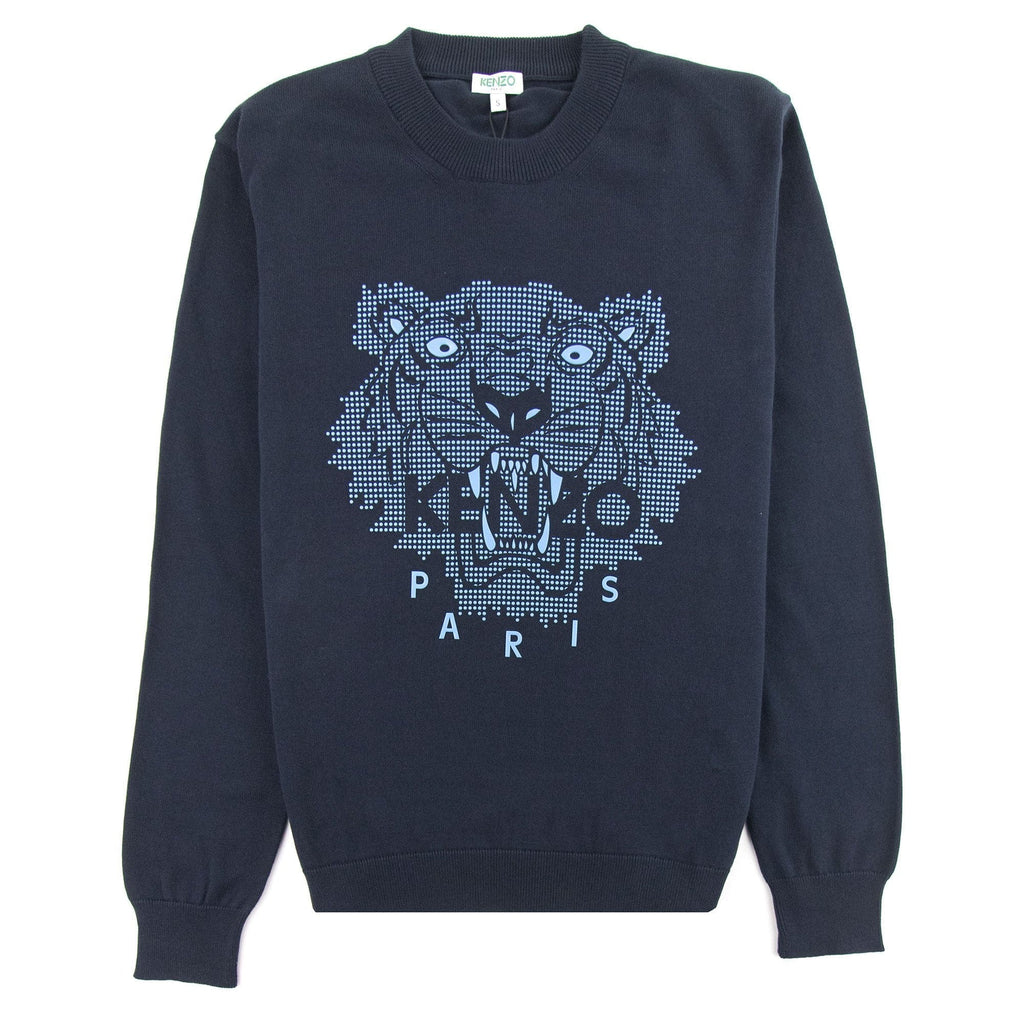 Kenzo Dot Tiger Knitwear Sweatshirt Navy