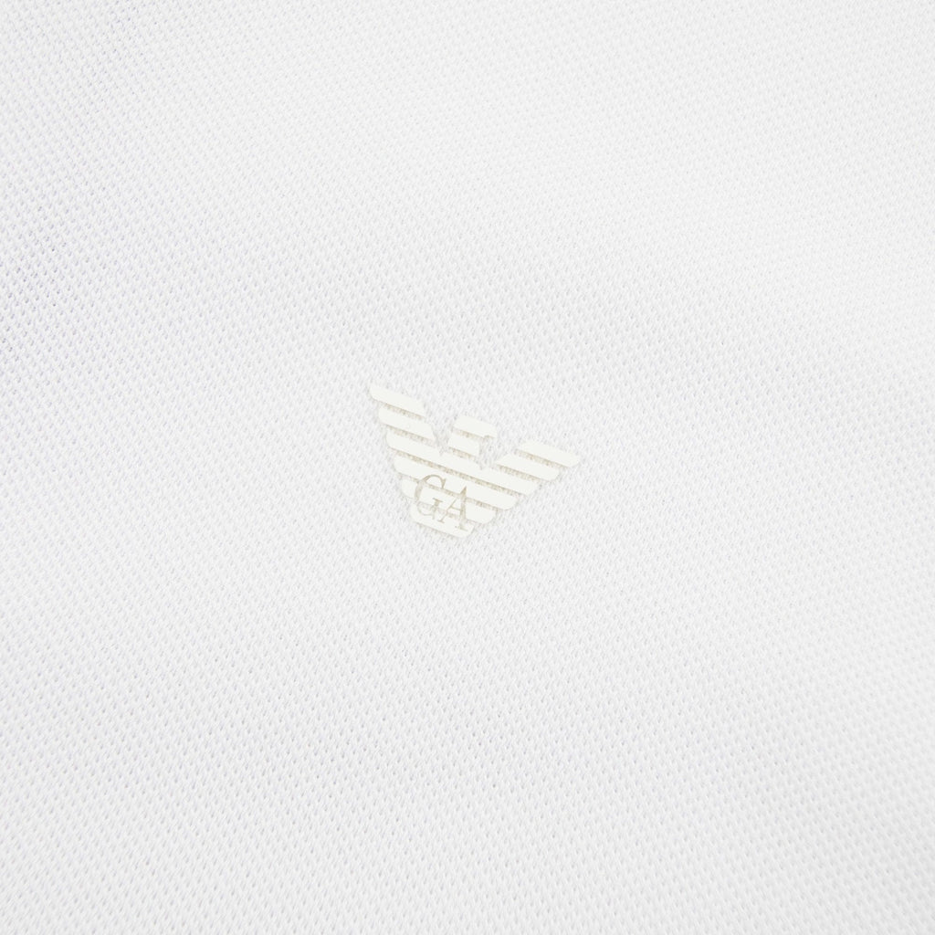 Emporio Armani Logo Short Sleeve Polo Shirt White 0100