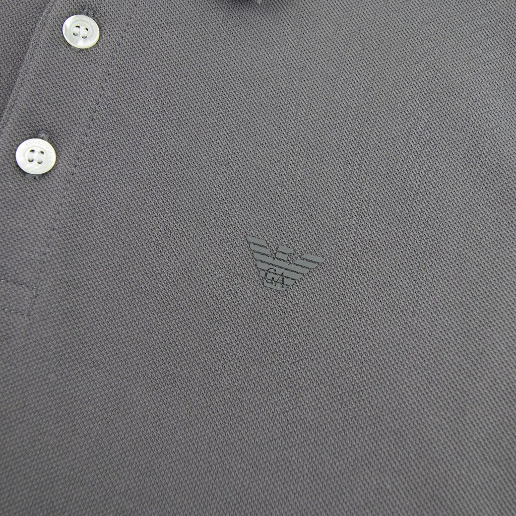 Emporio Armani Logo Short Sleeve Polo Shirt Grey 0635