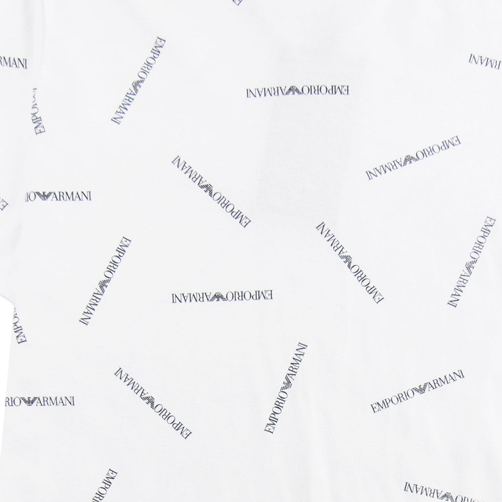 Emporio Armani All Over Print T-shirt White 0100