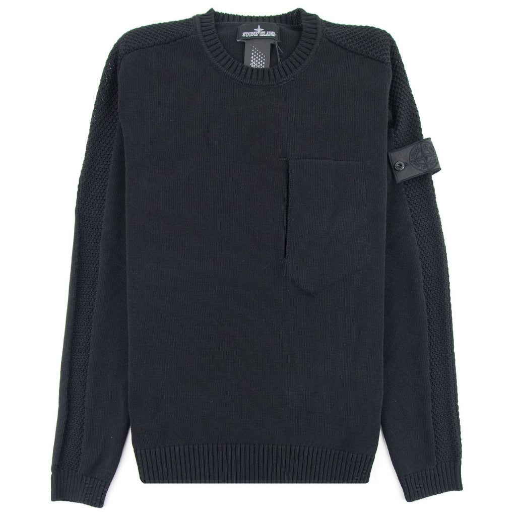 Stone Island Shadow Project 504A2 Catch Pocket Crewneck Black V0029