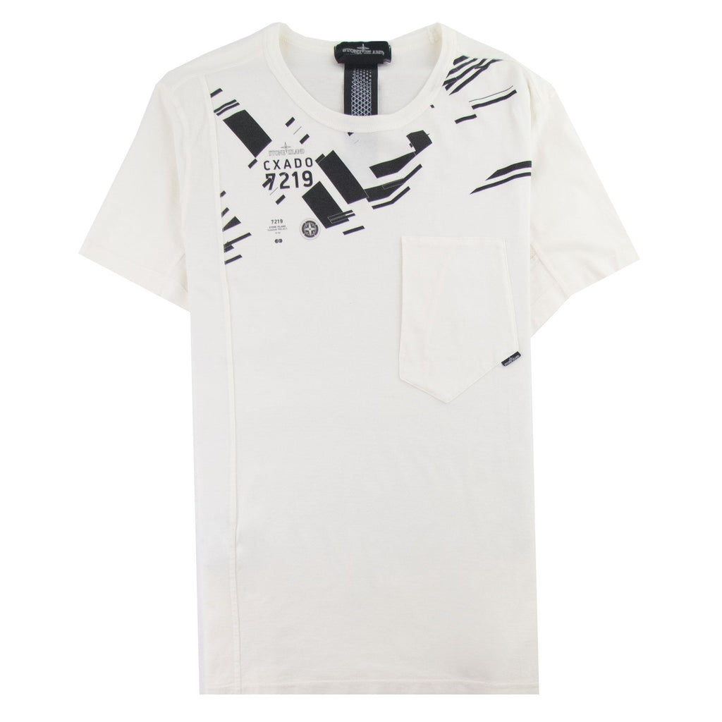 Stone Island Shadow Project 20610 Printed Catch Pocket T-shirt Natural V0099