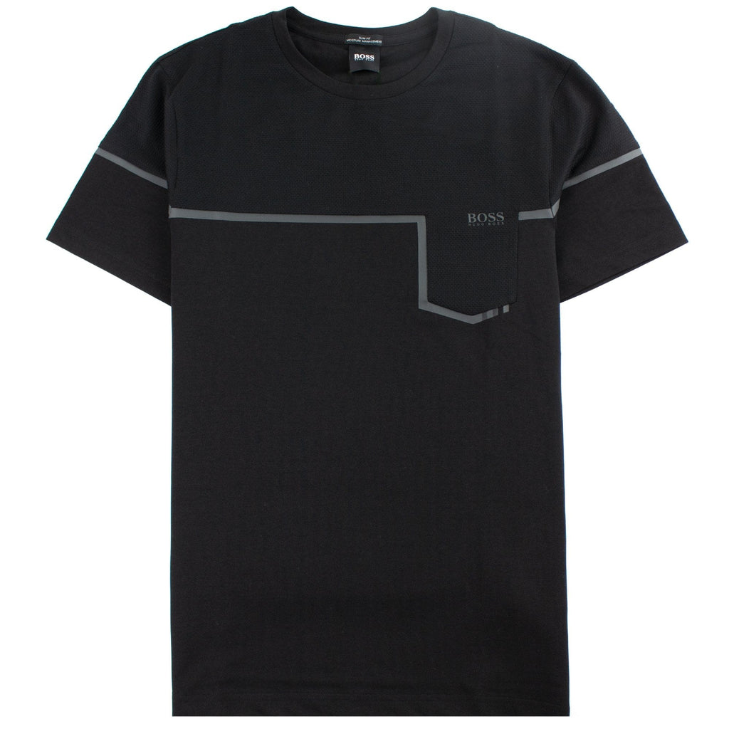 Hugo Boss Slim-fit Mixed-material T-shirt Black