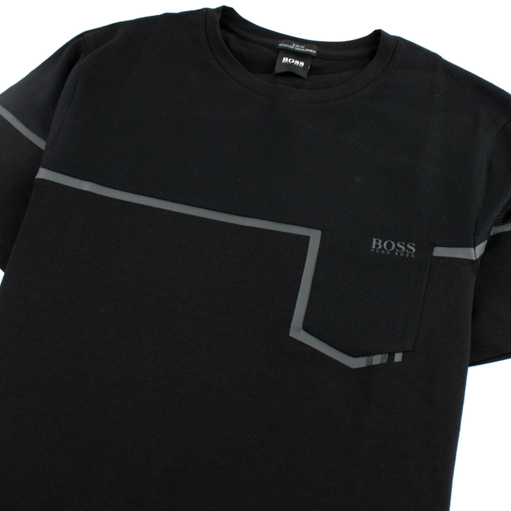 Hugo Boss Slim-fit Mixed-material T-shirt Black