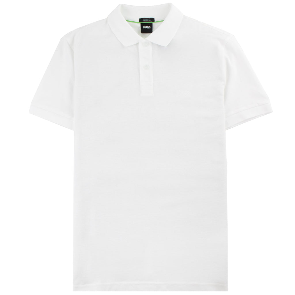 Hugo Boss Regular-fit Polo Shirt In Pima-cotton White