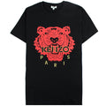 Kenzo Red Tiger Print T-shirt Black