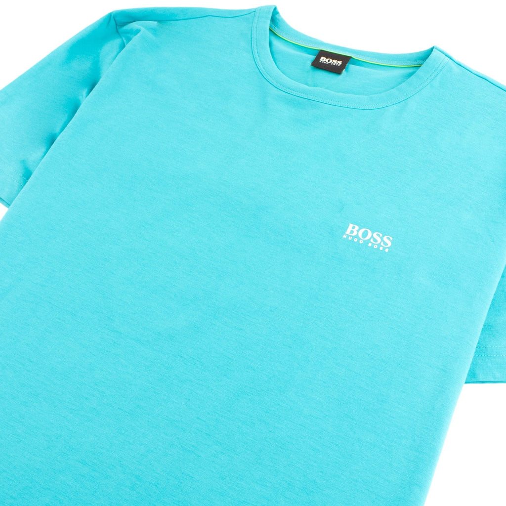 Hugo Boss Regular-fit T-shirt With Contrast Logo Blue