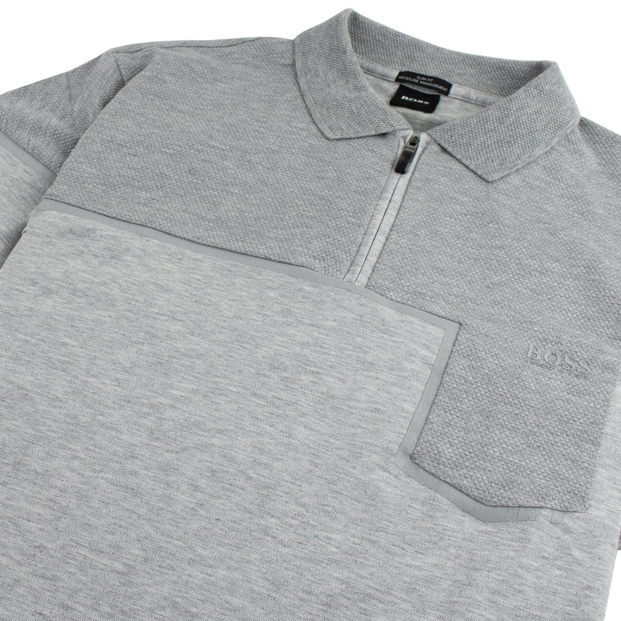 Hugo Boss Slim-fit Philix Polo Shirt In Cotton Grey