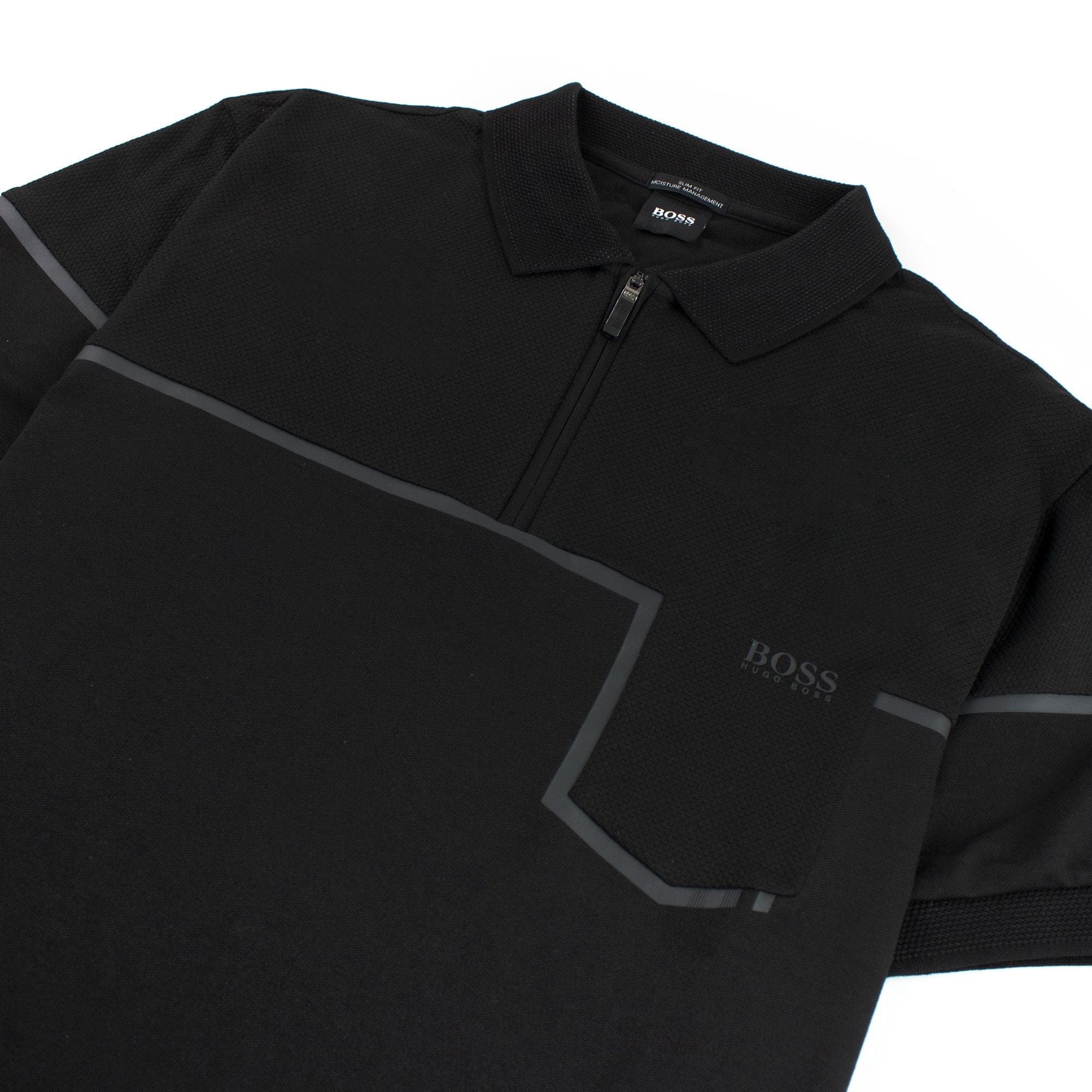 Hugo Boss Slim-fit Philix Polo Shirt In Cotton Black