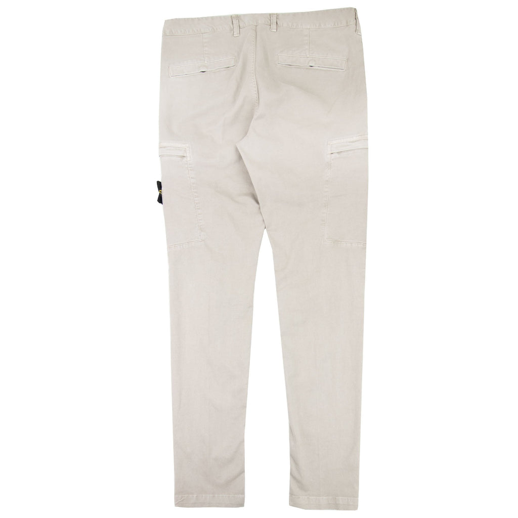 Stone Island 32IL1 Garment Dyed Zip Pocket Cargo Trousers Beige V0195