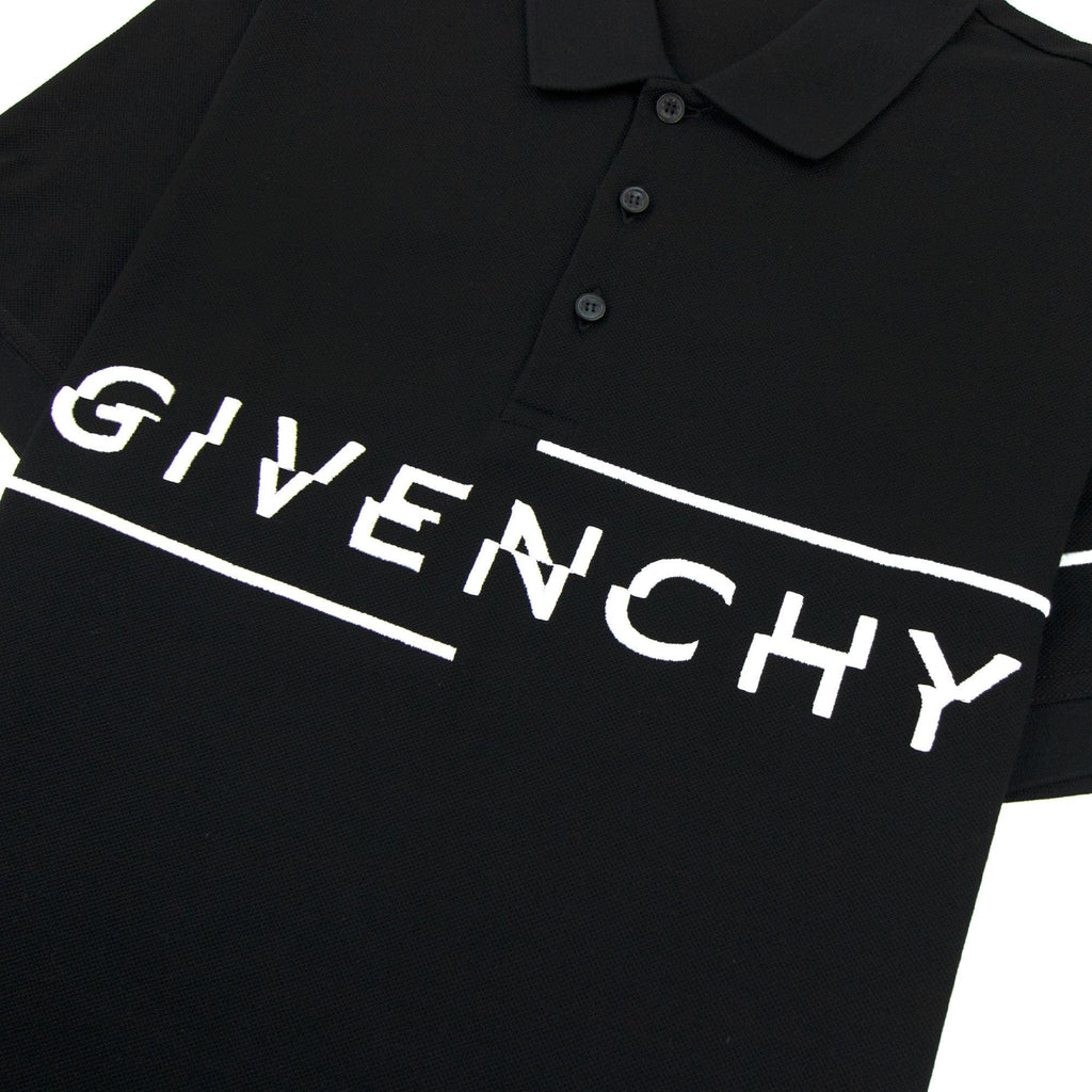 Givenchy Broken Logo Polo Shirt Black