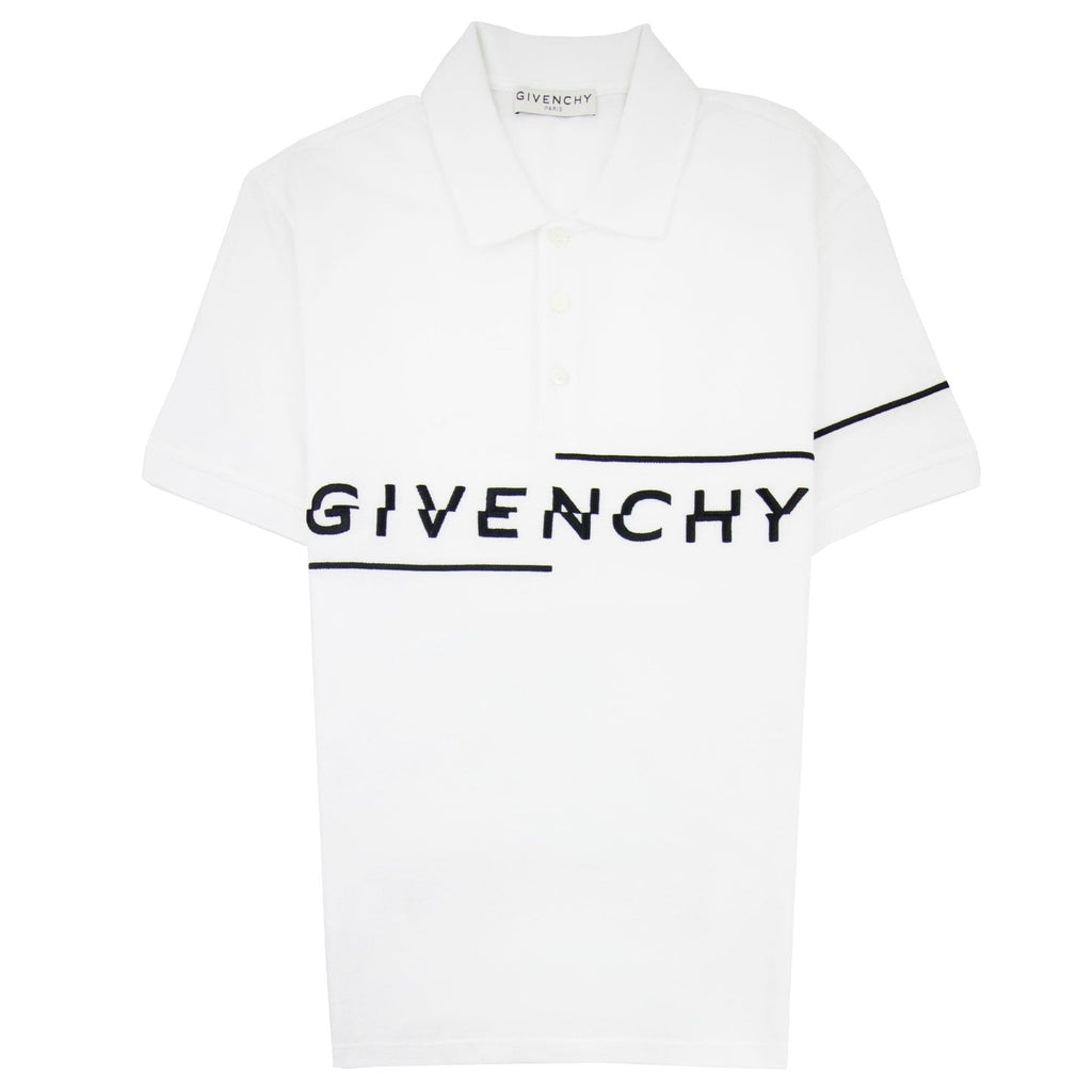 Givenchy Broken Logo Polo Shirt White