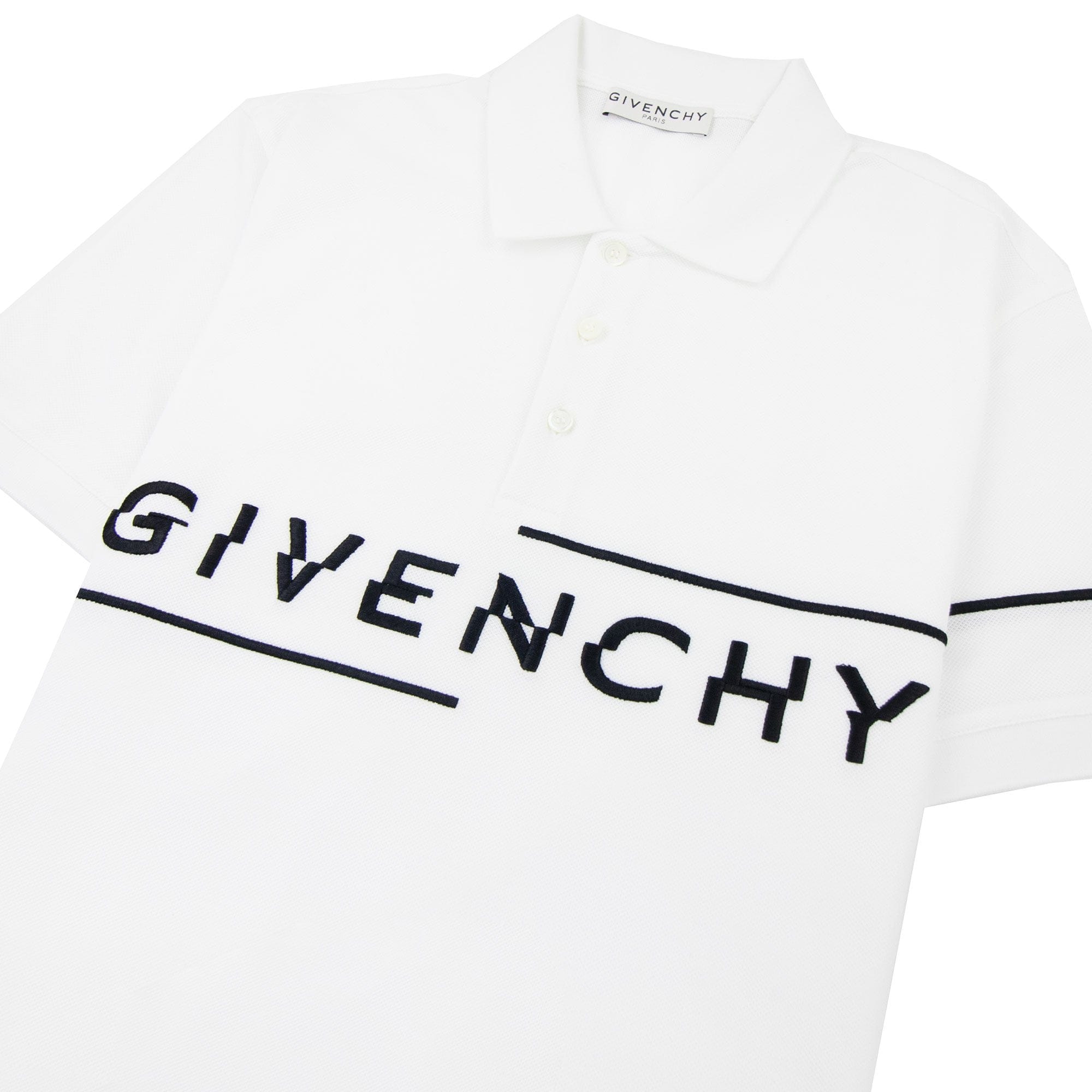 Givenchy Broken Logo Polo Shirt White