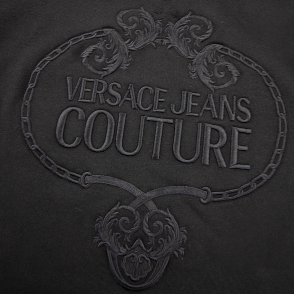 Versace Jeans Couture Felpa Sweat Embossed Logo Black