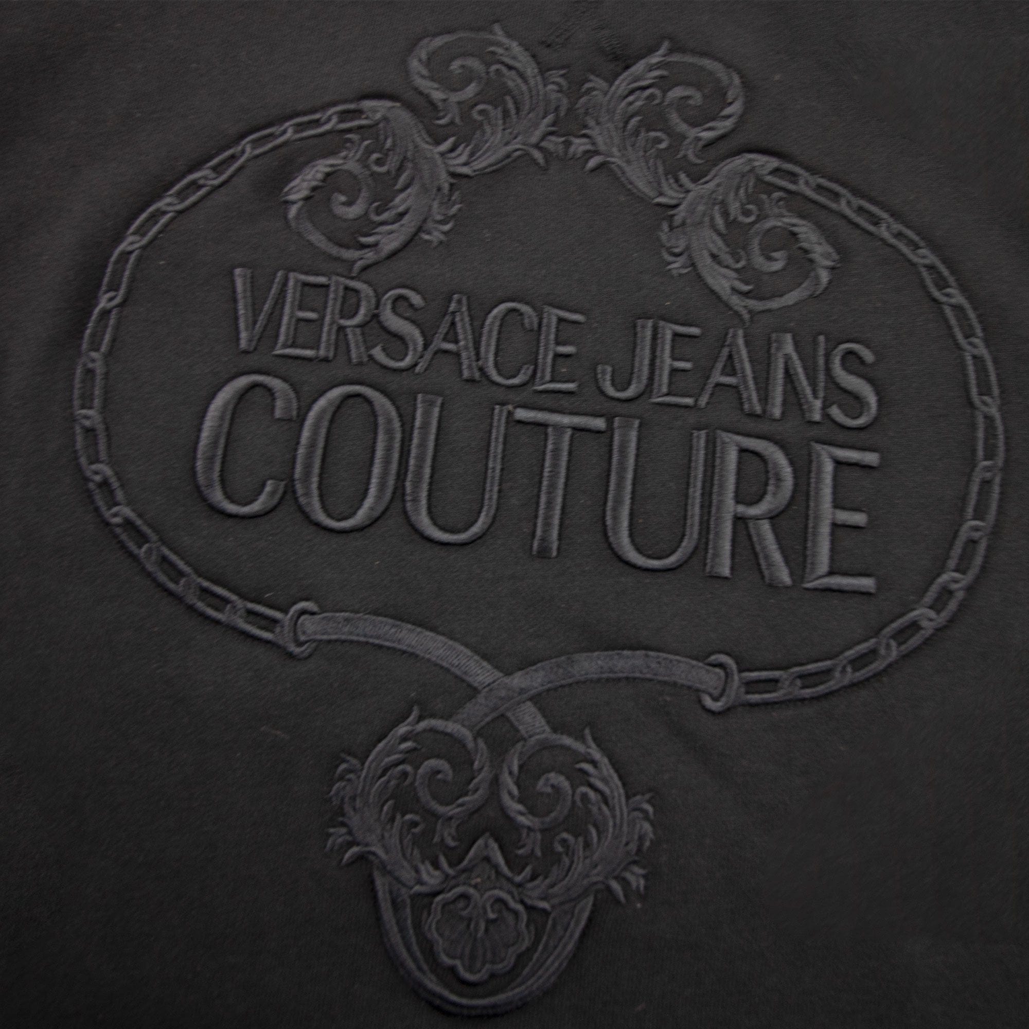 Versace Jeans Couture Felpa Sweat Embossed Logo Black